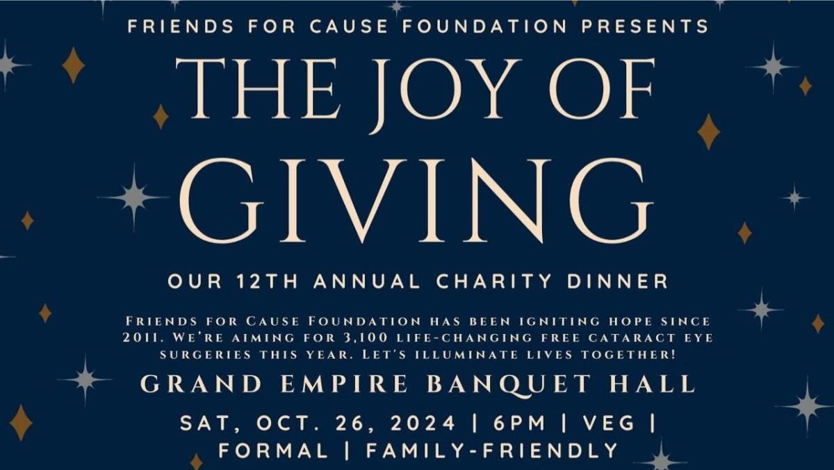 Join the Effort to Restore Vision: Support Friends For Cause Foundation’s Annual Fundraiser in Vancouver